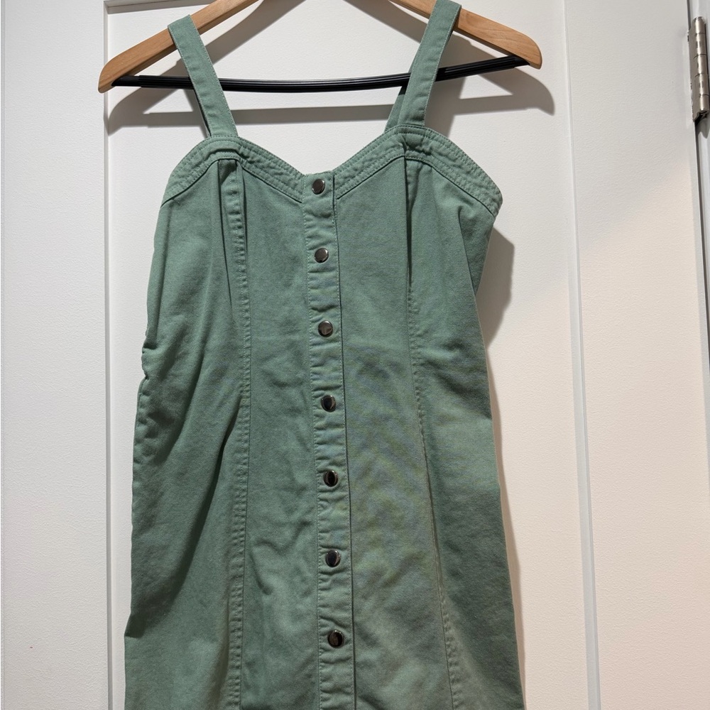 Green Button-Down Dress